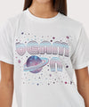 Plum Beam On Graphic T-Shirt